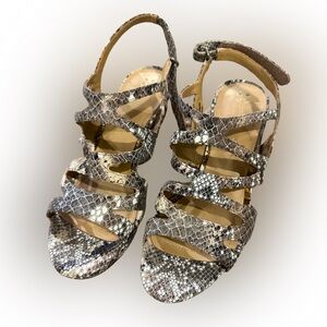 Naturalizer Pressley Snakeskin Strappy Heels – Size 6N